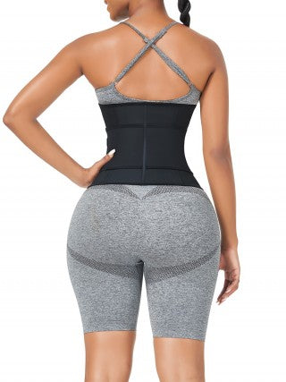 Black Bust Support Latex Waist Trainer With Belt Lose Weight