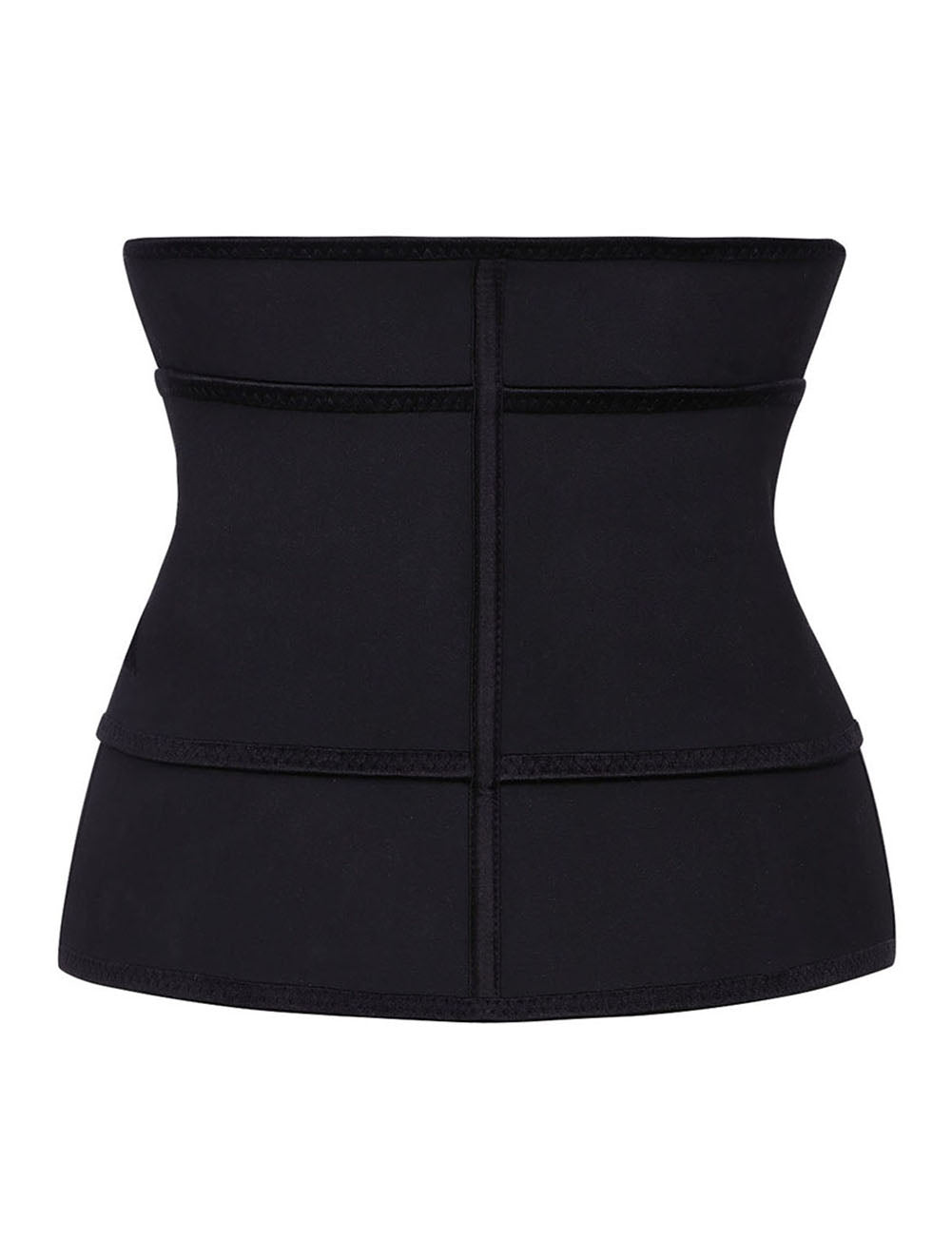 Body Magic Waist Trainer Black Zipper Hook Latex Queen Size Instantly Slims