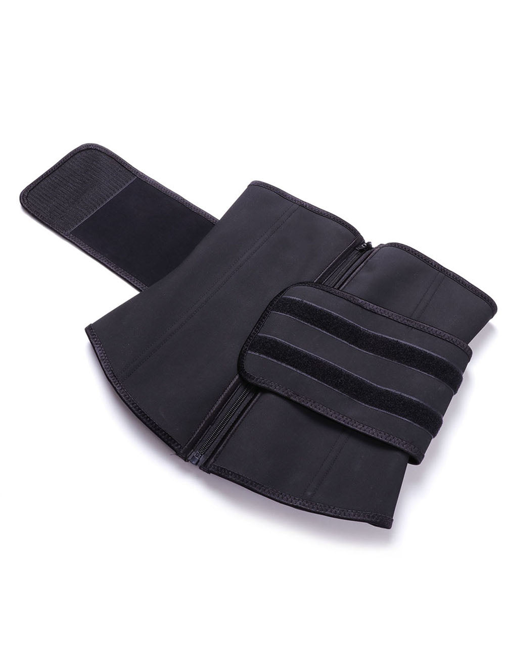 Body Magic Waist Trainer Black Zipper Hook Latex Queen Size Instantly Slims