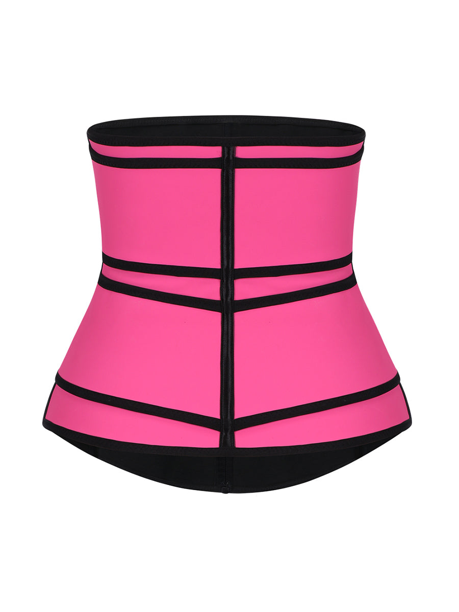 Double Belt Black Big Size Latex Waist Trainer For Loss Weight