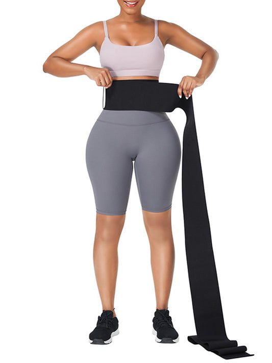 Black Latex Tummy Wrap Compression Band Waist Control