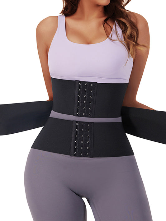 New Arrival Adjust Hooks Tummy Trimmer Control Split 3 Strap Waist Trainer Wrap Belt